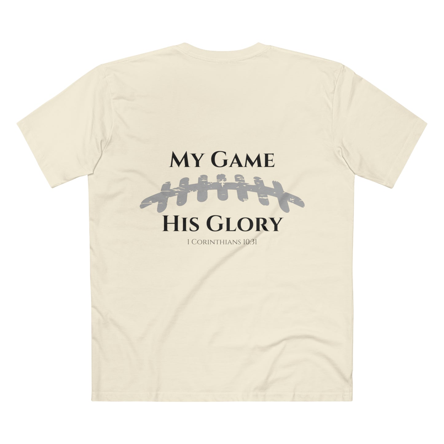 My Game, His Glory Football Tee