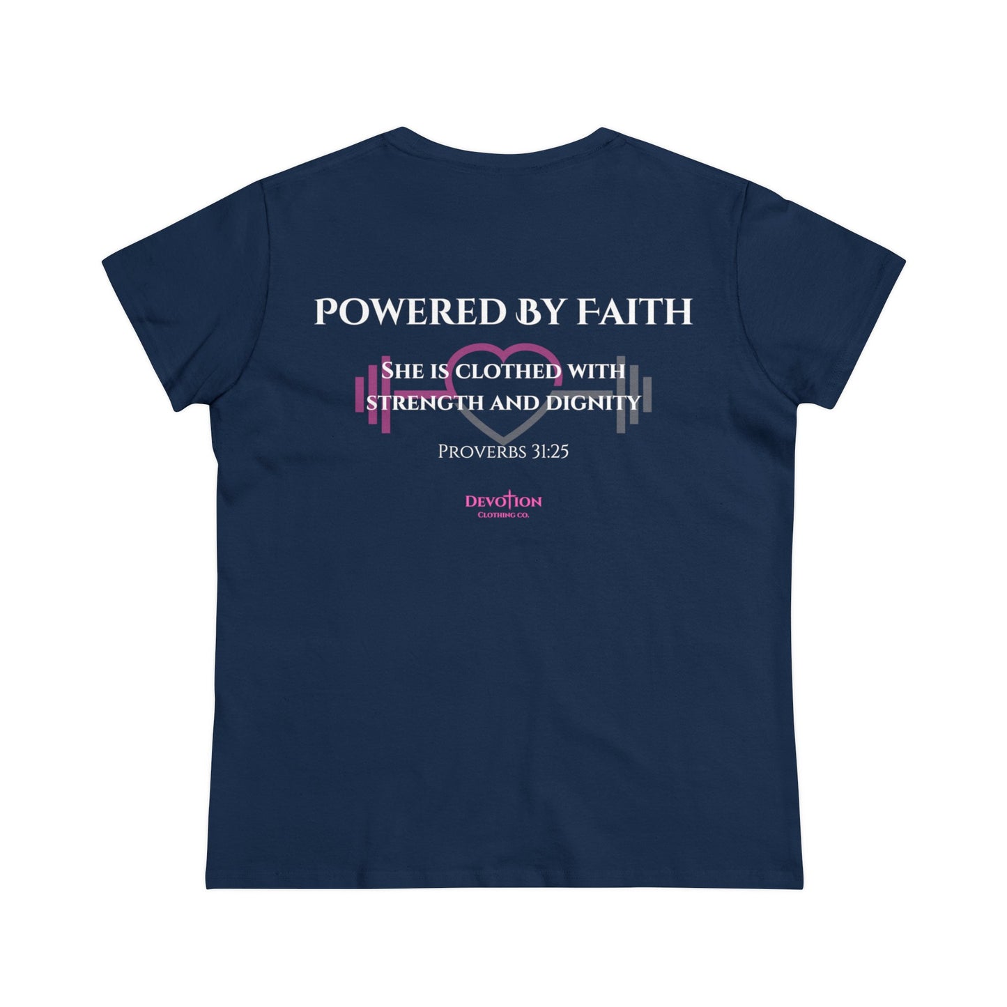 Powered By Faith Women's Fitted Tee