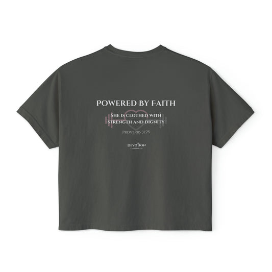 Powered By Faith Women's Boxy Tee