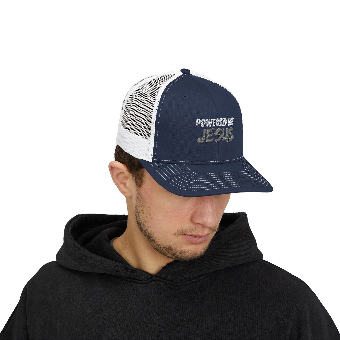Powered By Jesus Snapback Trucker Cap