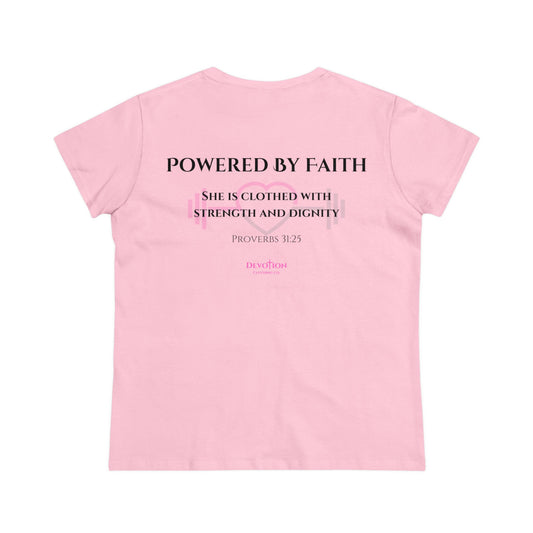 Powered By Faith Women's Fitted Tee