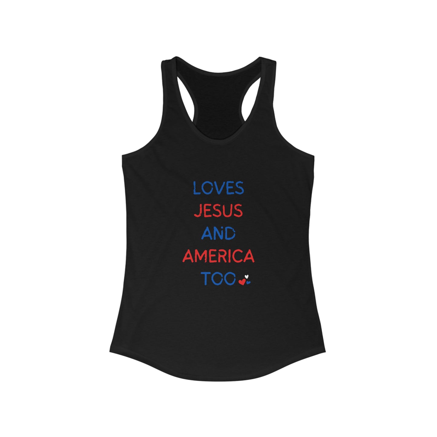 Loves Jesus & America Too Women's Tank