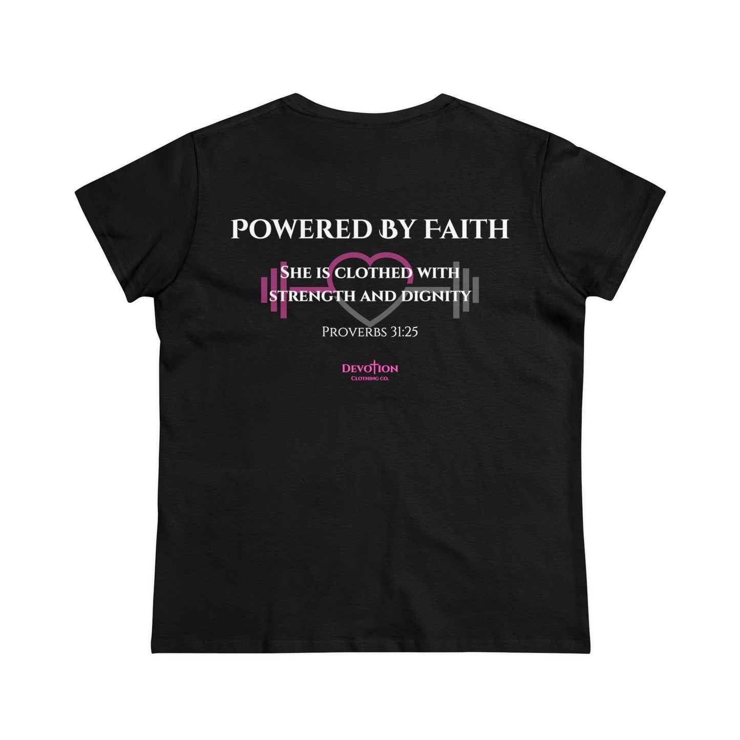 Powered By Faith Women's Fitted Tee