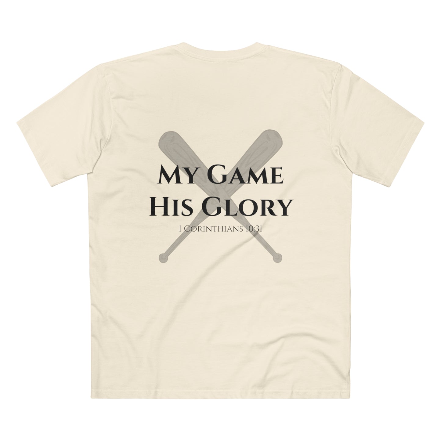 My Game, His Glory Baseball Tee