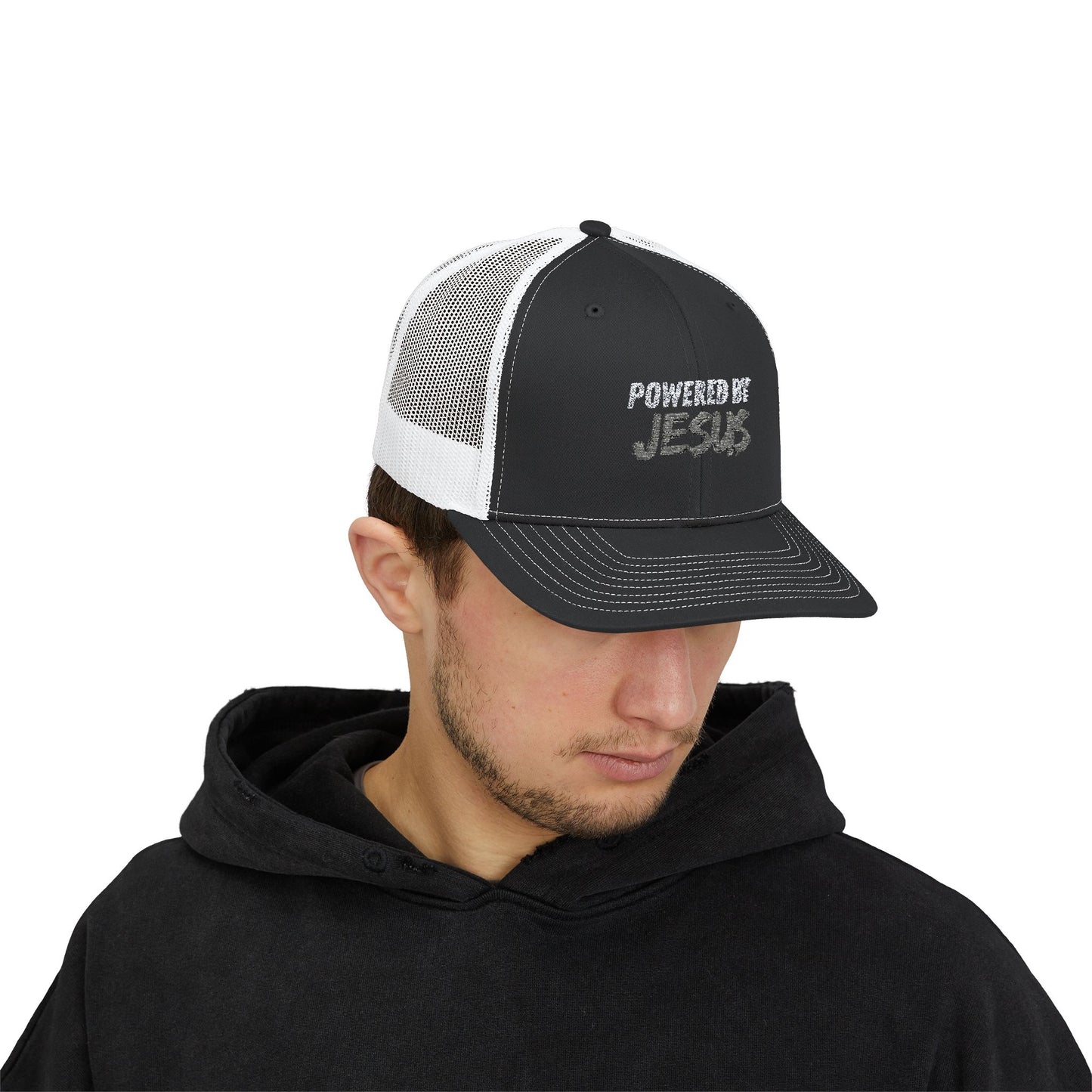 Powered By Jesus Snapback Trucker Cap