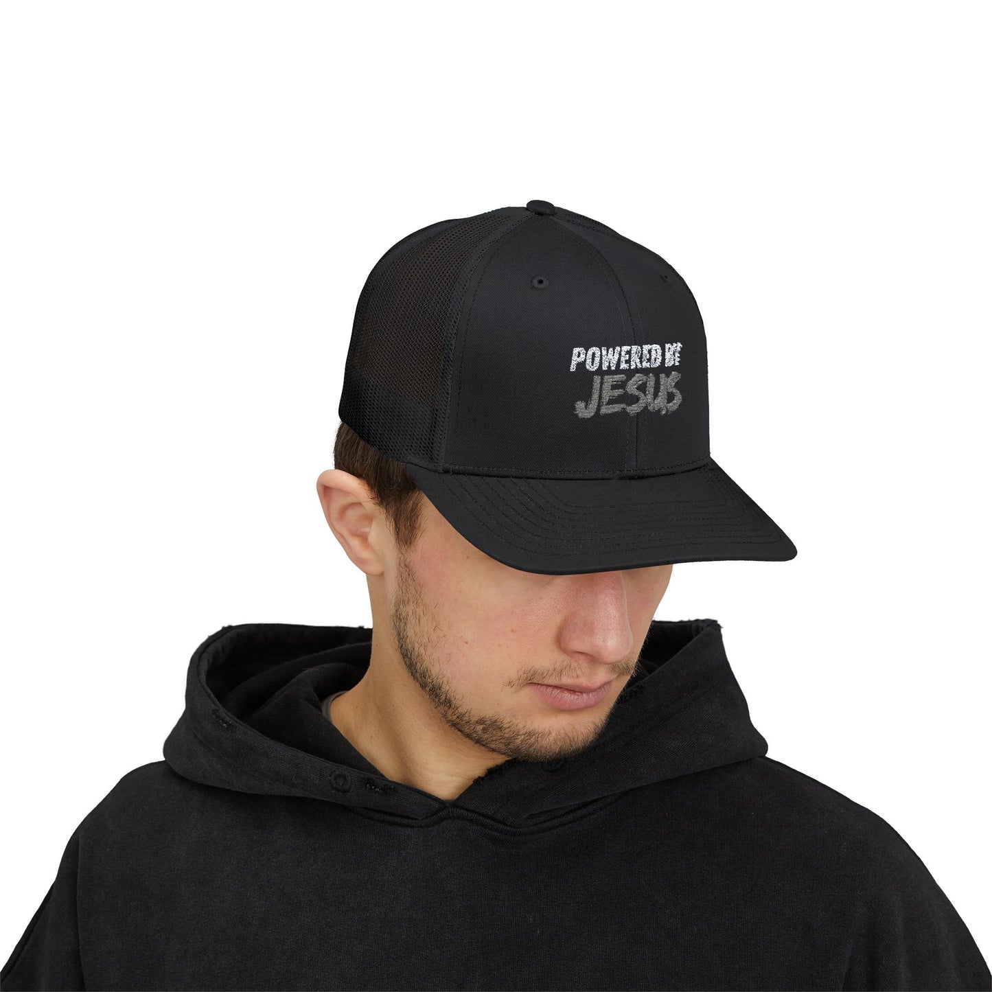 Powered By Jesus Snapback Trucker Cap