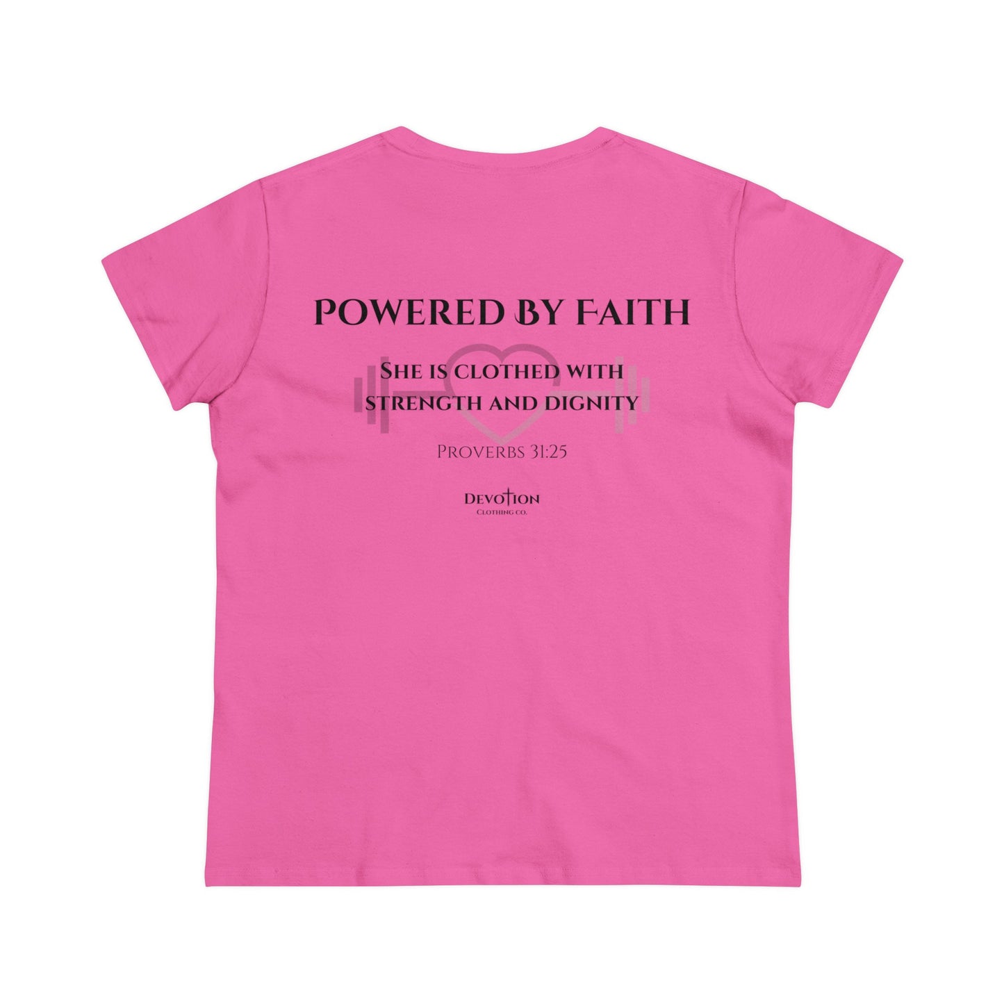 Powered By Faith Women's Fitted Tee