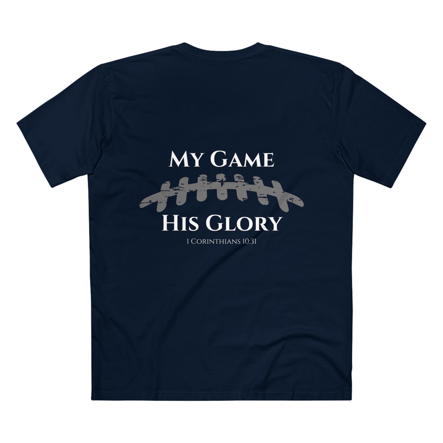 My Game, His Glory Football Tee