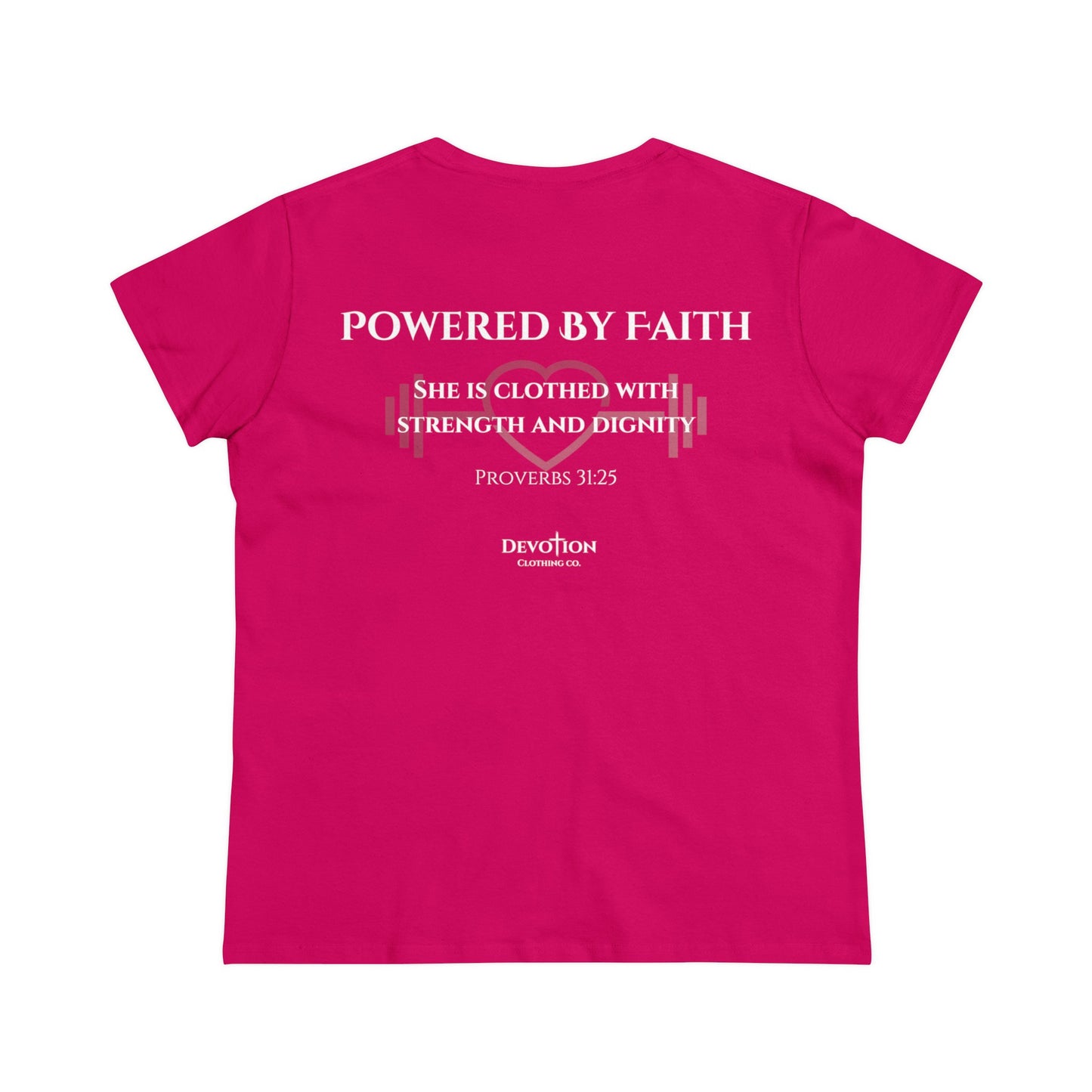 Powered By Faith Women's Fitted Tee