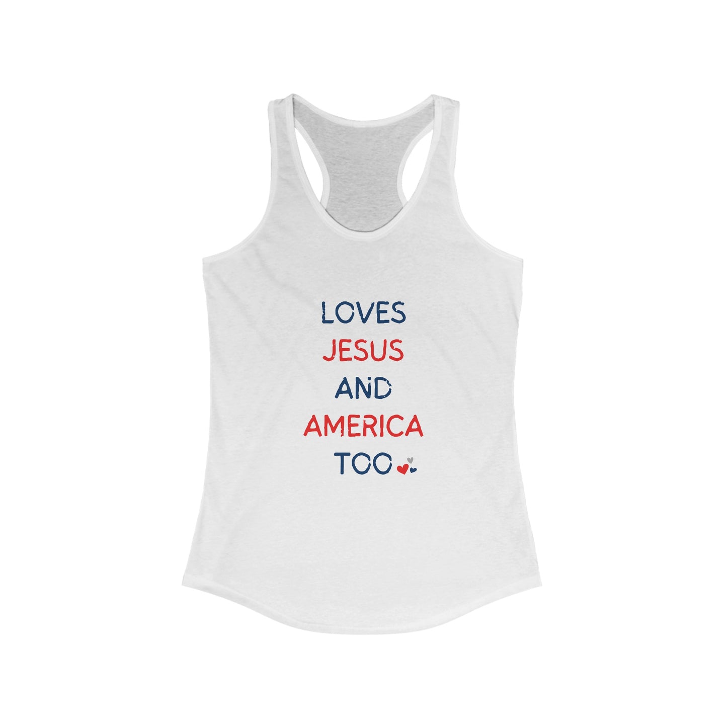 Loves Jesus & America Too Women's Tank