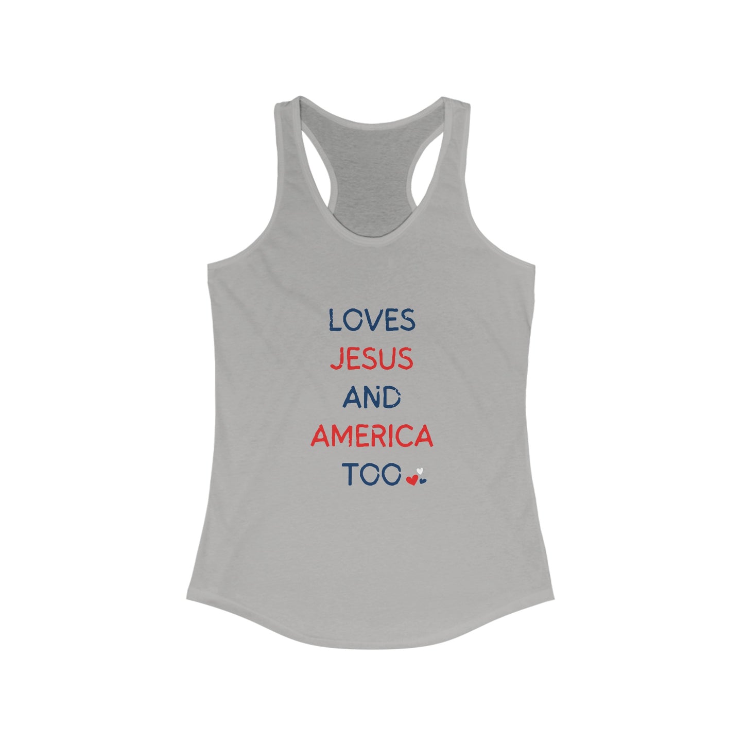 Loves Jesus & America Too Women's Tank