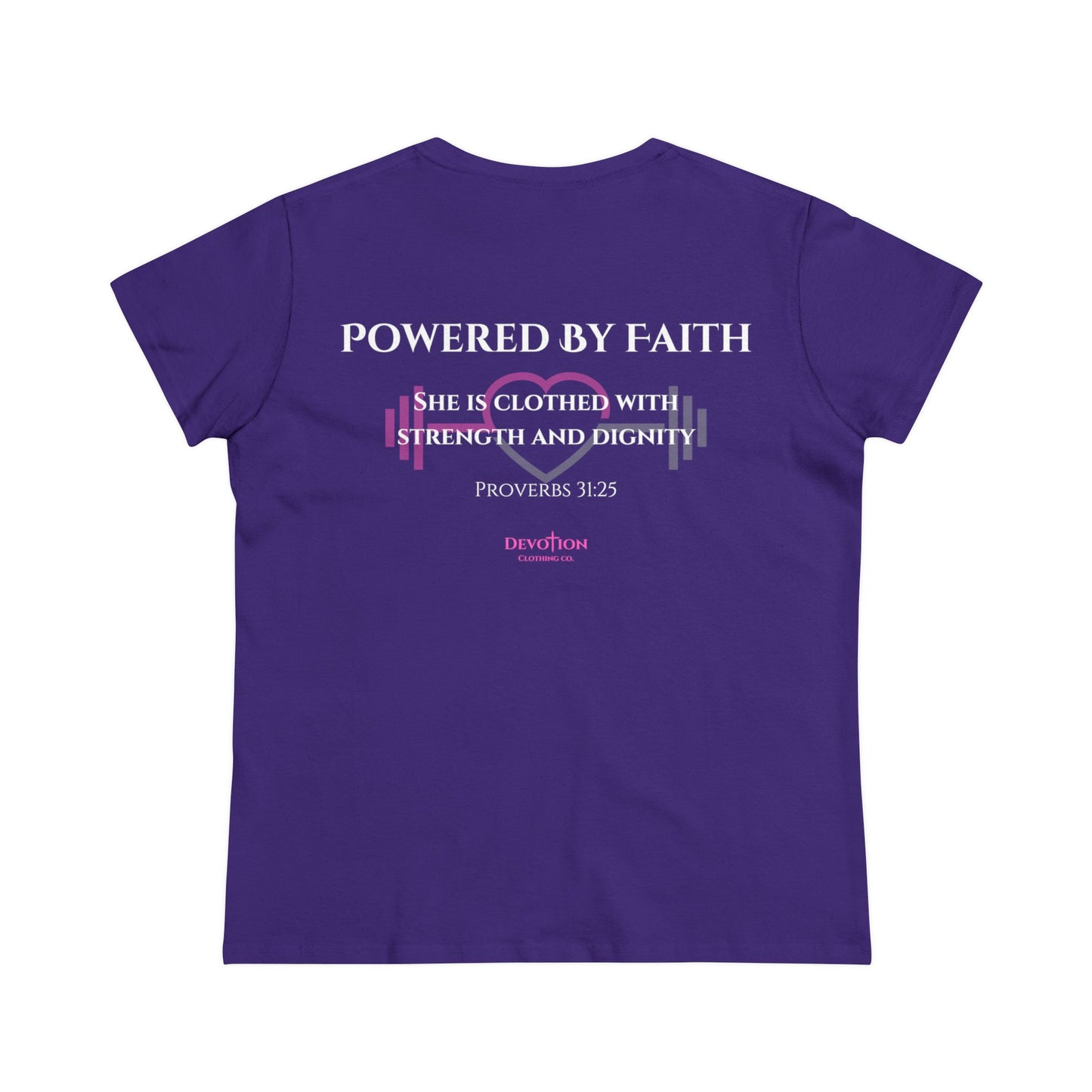 Powered By Faith Women's Fitted Tee