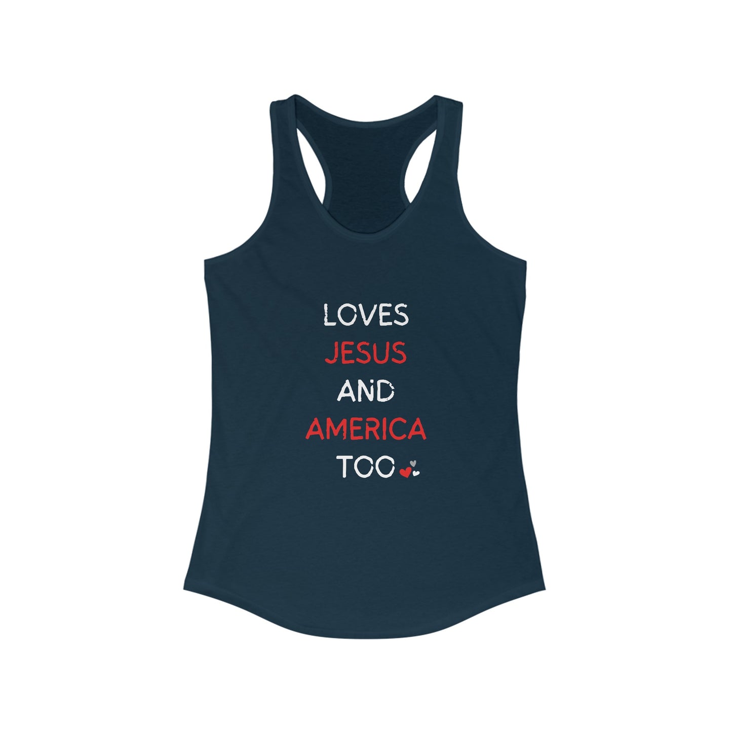 Loves Jesus & America Too Women's Tank