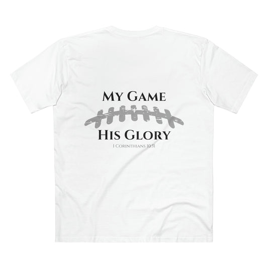 My Game, His Glory Football Tee