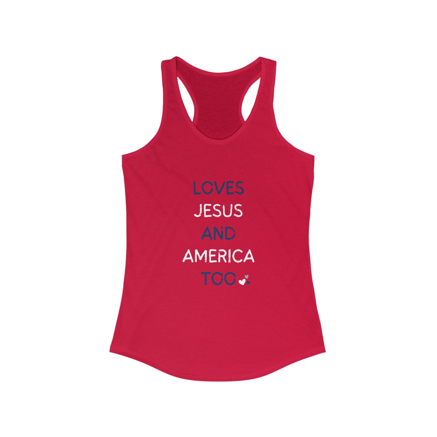 Loves Jesus & America Too Women's Tank