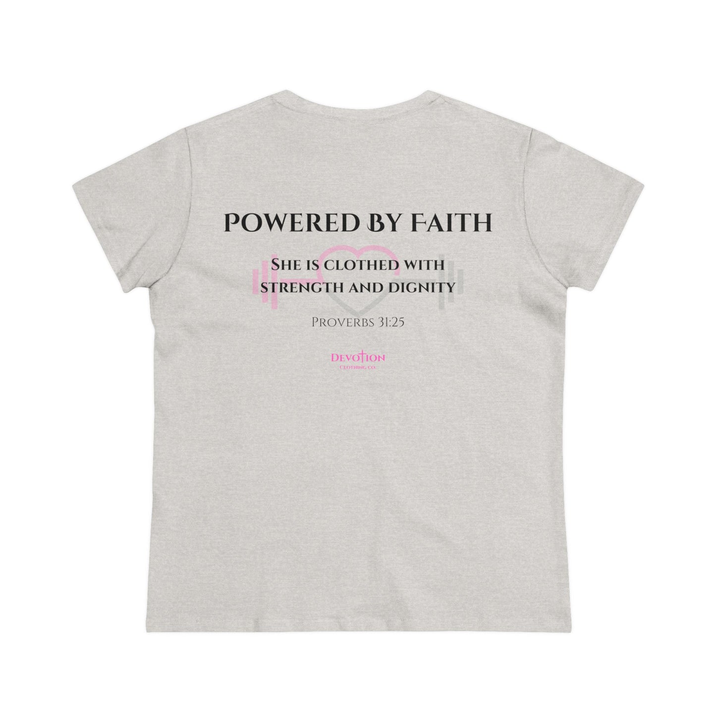 Powered By Faith Women's Fitted Tee