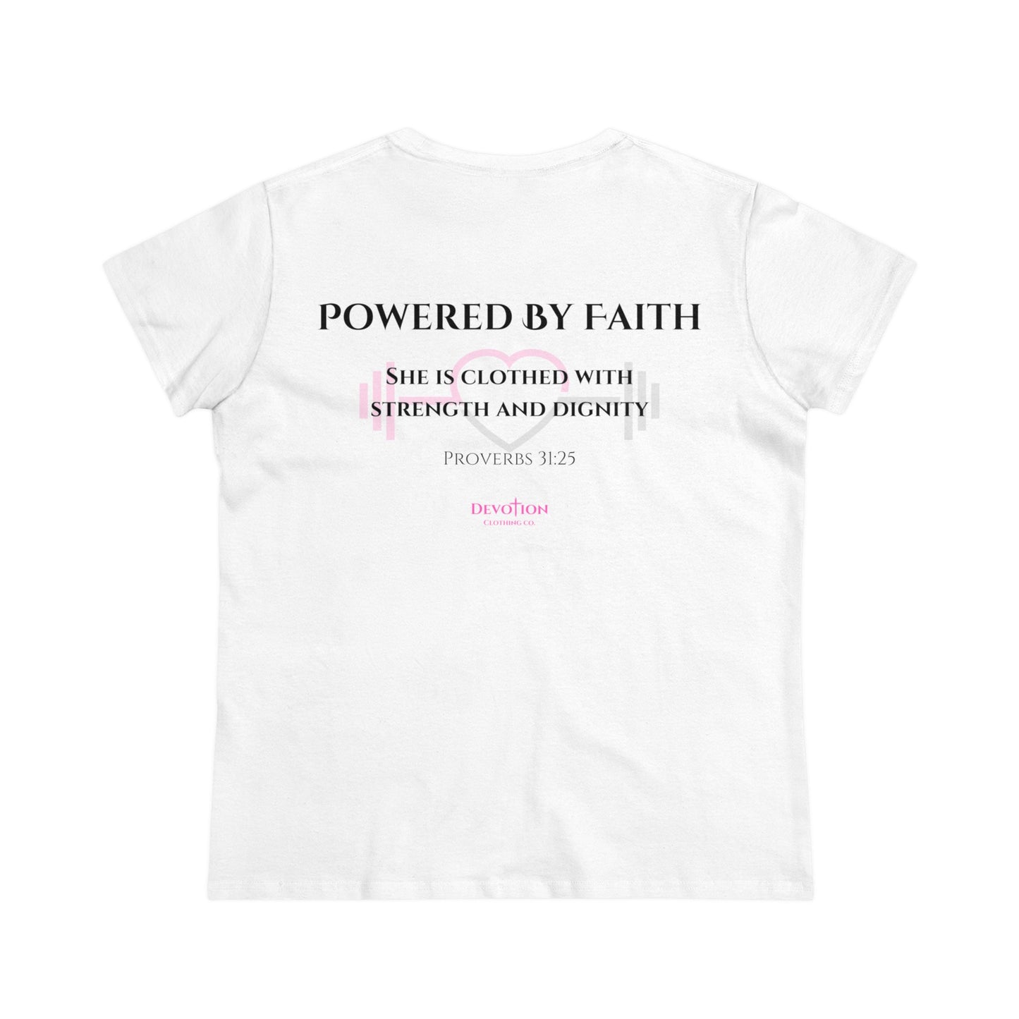 Powered By Faith Women's Fitted Tee