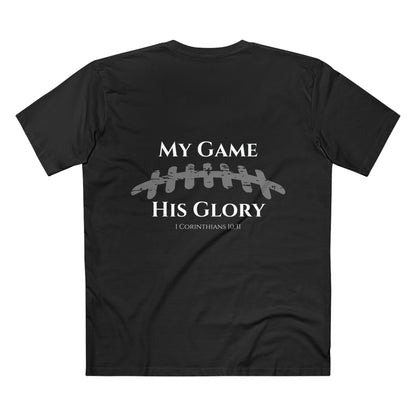 My Game, His Glory Football Tee